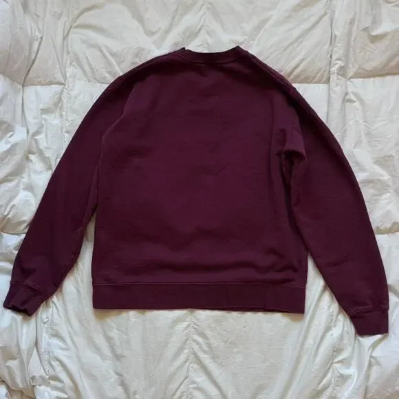 jonas brothers burgundy crewneck sweatshirt sz L pullover casual comfy preppy - Picture 4 of 8